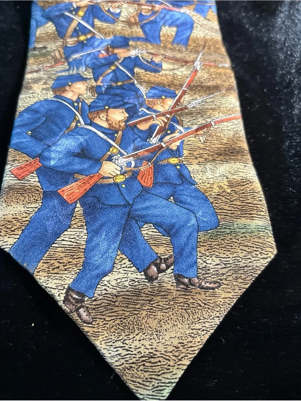 Tango by Max Raab Civil War American Union Irish Brigade Silk Tie